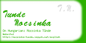 tunde mocsinka business card
